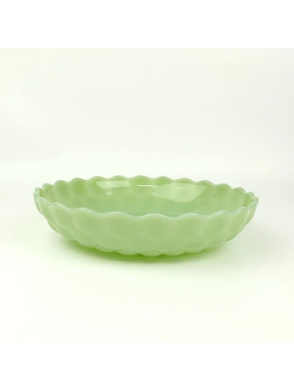 Vintage Fire King Jadeite Bubble Serving Bowl 8.5